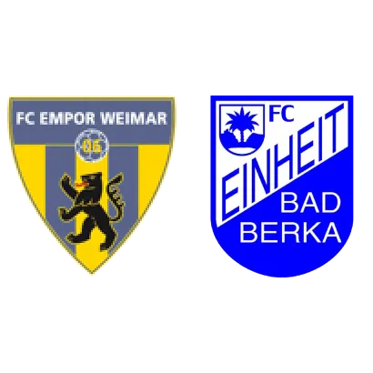 (B) FC Empor Weimar <span class="nowrap bold mx-1">1 : 3</span> FC Einheit Bad Berka