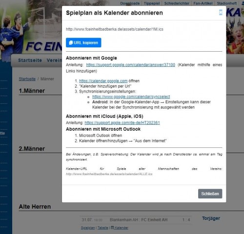Alle Spielpläne online - Pokalspiel gegen FC Carl Zeiss Jena