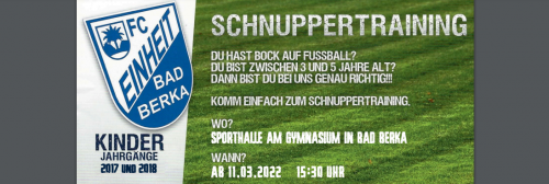Schnuppertraining für Drei- bis Fünfjährige
