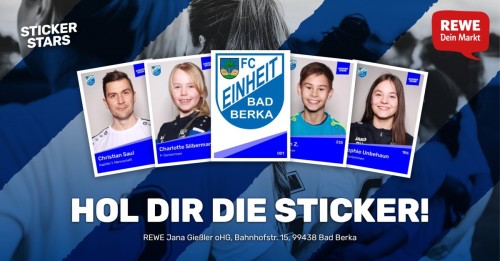 Der FC Einheit Bad Berka im Sammelalbum - Stickeraktion läuft bis Mitte Juli