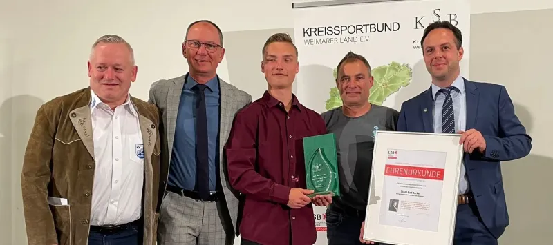 Sportbund zeichnet Stadt Bad Berka und Jan Vogt aus