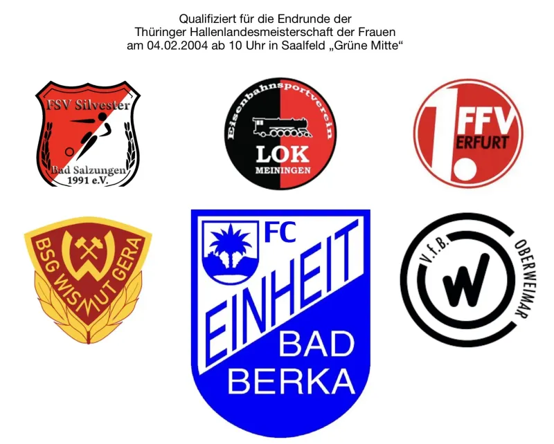 Frauen für die Endrunde der Thüringer Hallenlandesmeisterschaft qualifiziert