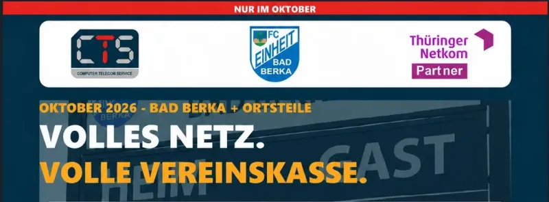 Bis Ende Oktober: Jeder Glasfaser-Vertrag bringt 100 Euro für den FC Einheit