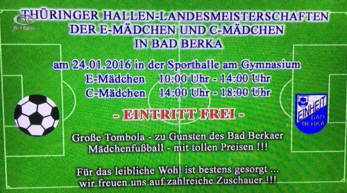 TFV Hallenmeisterschaften der E+C Juniorinnen in Bad Berka