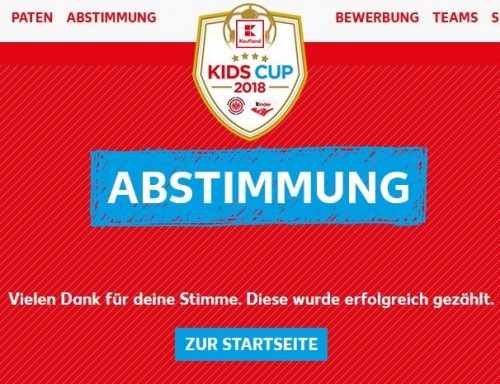 Jetzt täglich voten: E-Junioren wollen zum Kaufland-Kids-Cup