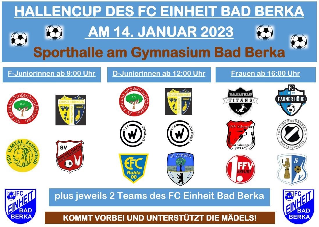 Hallencup am 14. Januar 2023 - Sporthalle am Gymnasium