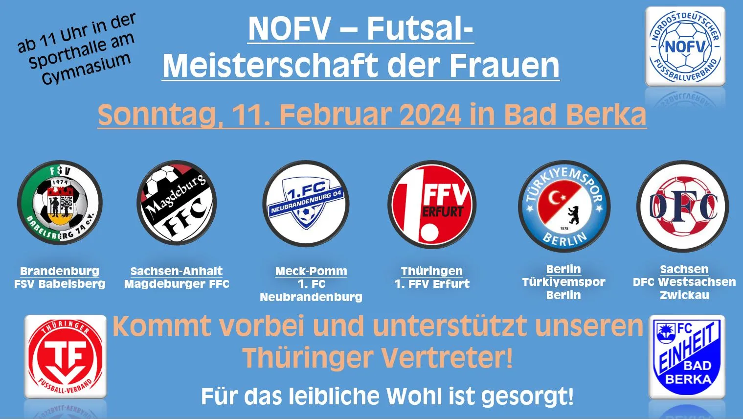 Nordostdeutscher Fußballverband - Futsal-Meisterschaft der Frauen in Bad Berka