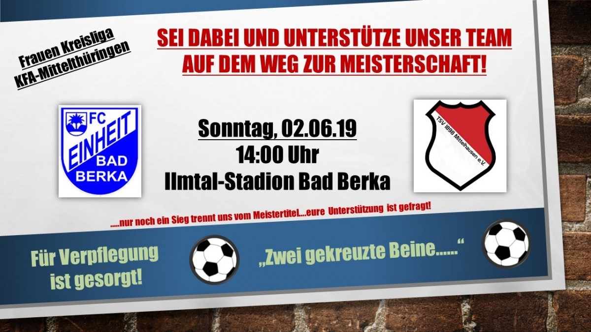 Alles auf zum letzten Heimspiel unserer Frauen