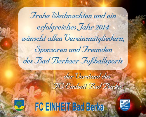 Weihnachtsgrüße vom Vorstand